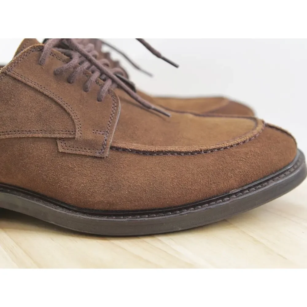 AQUATALIA Shoes Men's 8M Italy Roberto Suede Brown Lace Up Oxfords Weatherproof